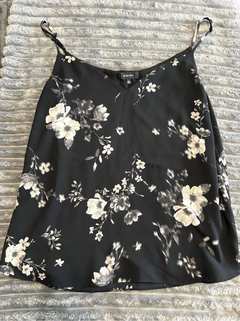 Babaton Black & White Floral Blouse